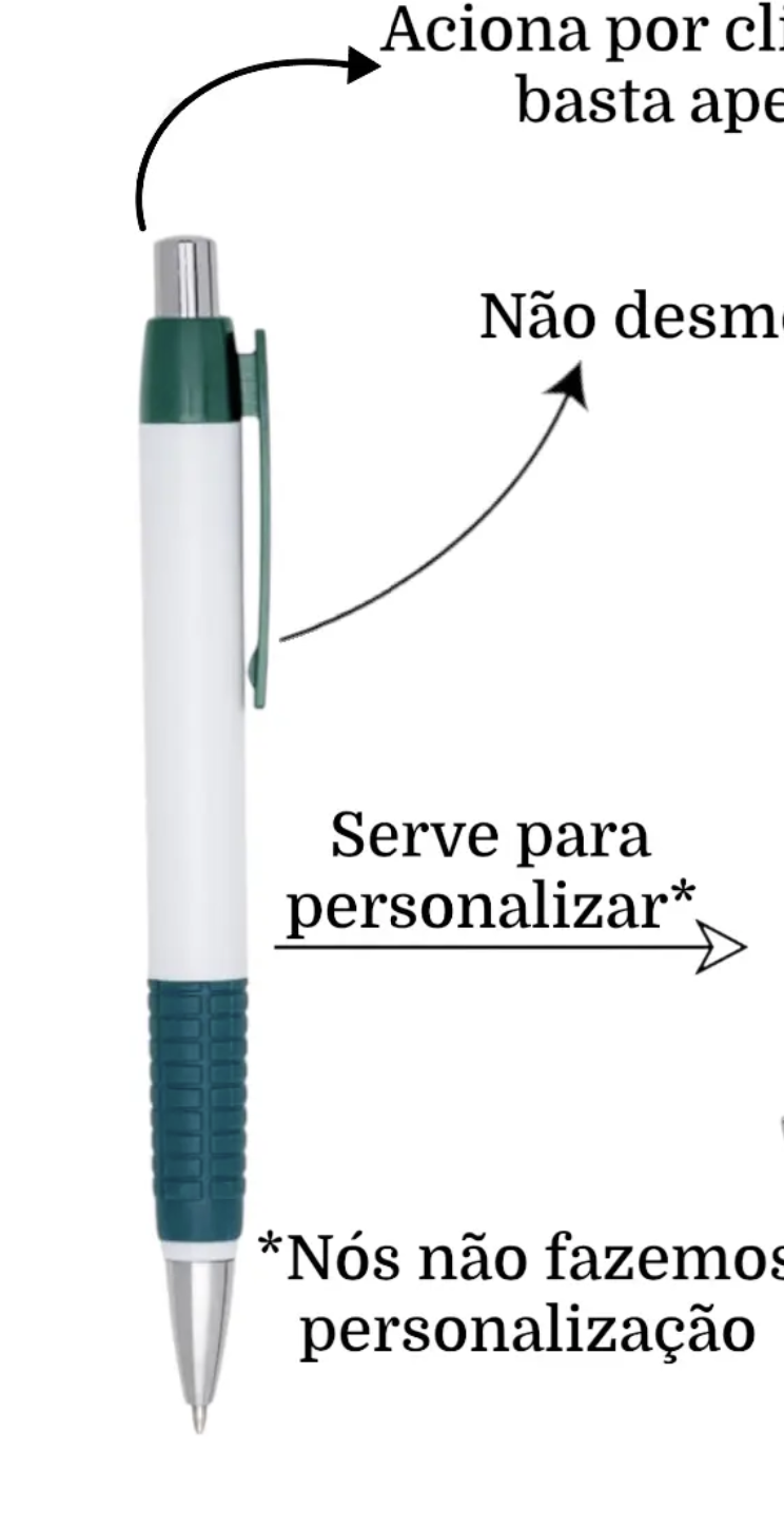 Caneta plastica mod k10p para personalizar