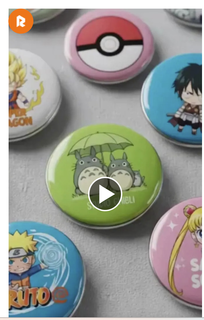 Bottons personalizados com alfinete