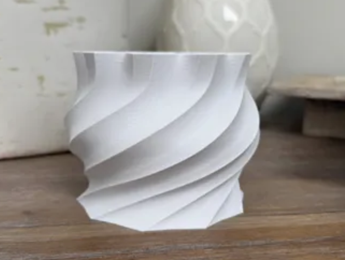 Vaso moderno elegante entrecortado e minimalista